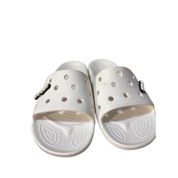 Crocs White Slide Sandals Size 8 Womens - Picture 2 of 5